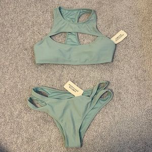 Green Cutout Bikini